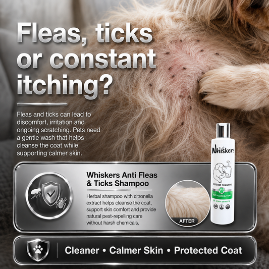 Whiskers Anti Fleas & Ticks Shampoo for Dogs & Cats – product image 2
