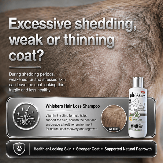 Whiskers Pet Shampoo – Hair Loss Formula for Dogs & Cats 450 ML