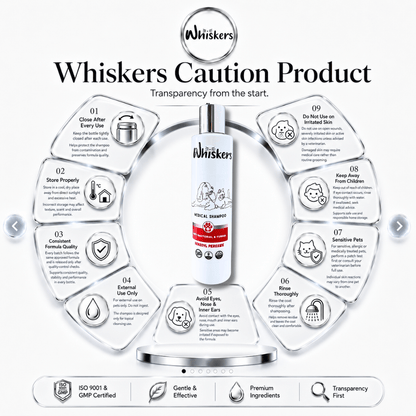 Whiskers Pet Shampoo – Fungal Care Formula for Dogs & Cats