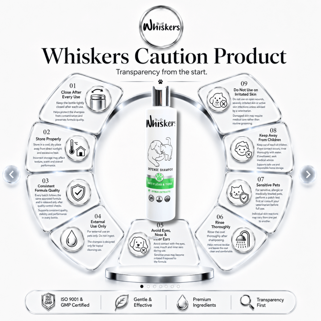 Whiskers Anti Fleas & Ticks Shampoo for Dogs & Cats – product image 4