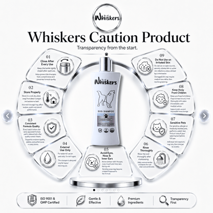 Whiskers Pet Shampoo – Comfort for Dogs & Cats