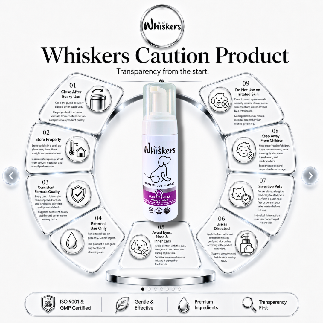 Whiskers Foam Shampoo – Honey & Orchid for Dogs & Cats – product image 4