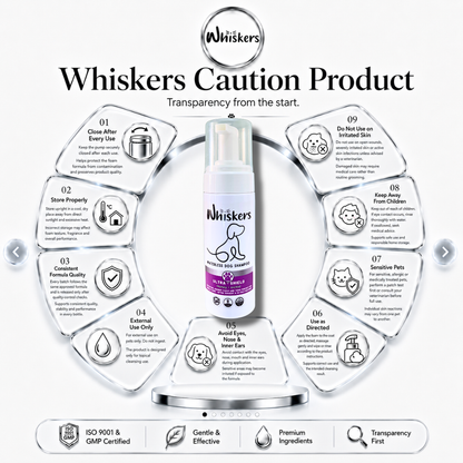 Whiskers Foam Shampoo – Honey & Orchid for Dogs & Cats – product image 4