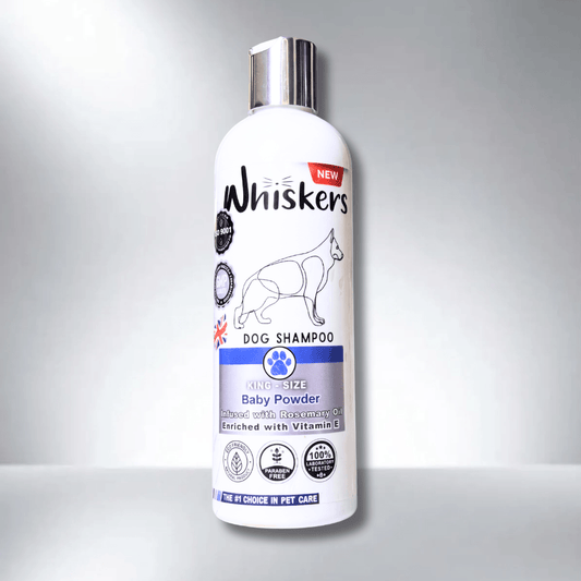 Whiskers King Size Pet Shampoo – Baby Powder for Dogs & Cats