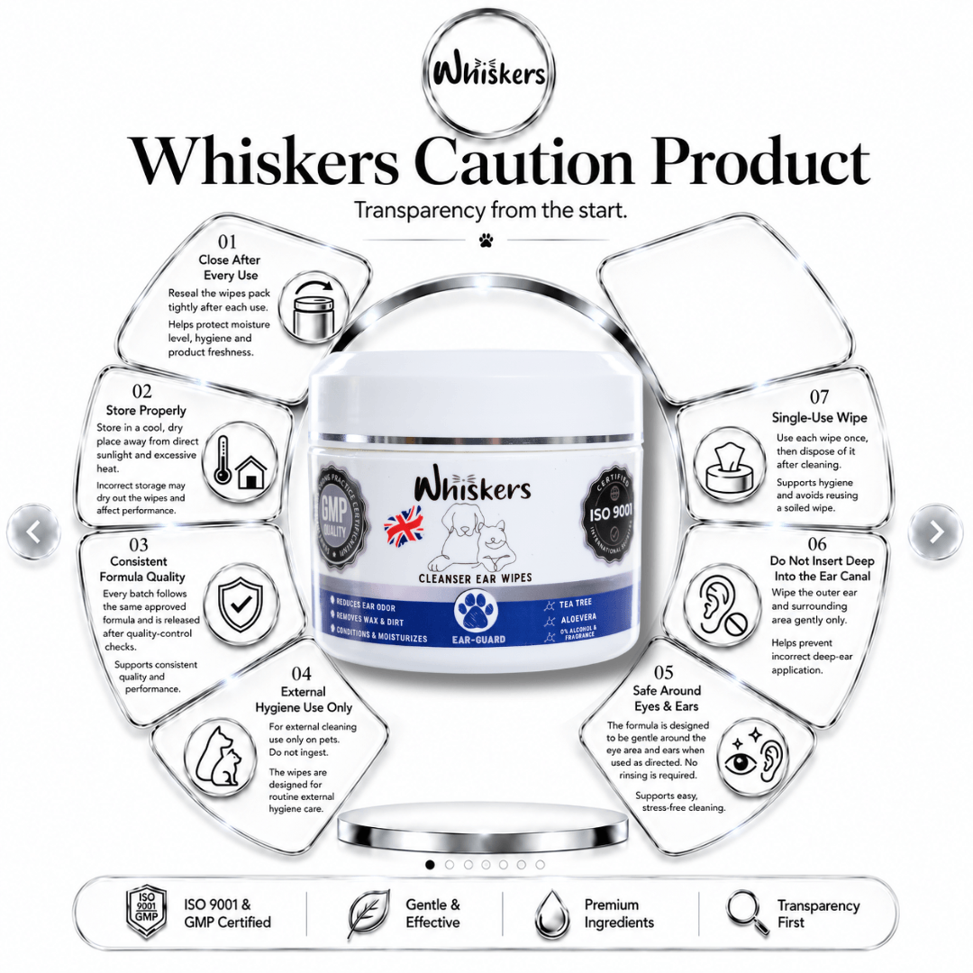 Whiskers Ear Cleanser Wipes for Dogs & Cats – product image 4