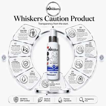 Whiskers Pet Perfume –Baby Powder for Dogs & Cats