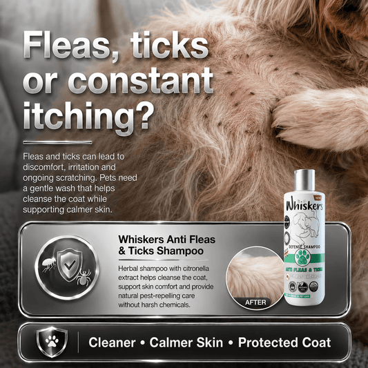 Whiskers Anti Fleas & Ticks Shampoo for Dogs & Cats 450 ML – product image 2