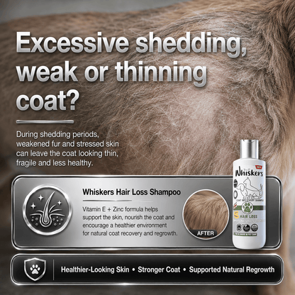 Whiskers Pet Shampoo – Hair Loss Formula for Dogs & Cats 450 ML