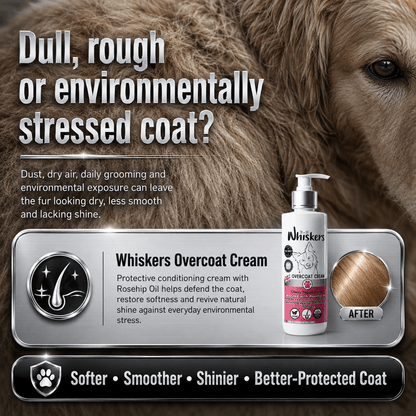 Whiskers Dogs & Cats Conditioner Over Coat Cream - Cherry + Yogurt 450 ML