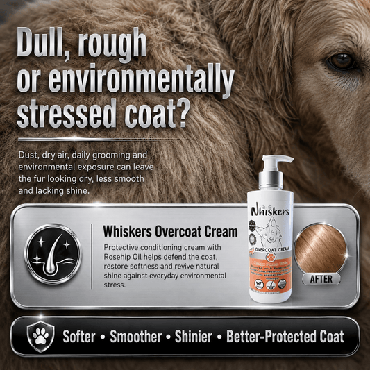 Whiskers Dogs & Cats Conditioner Over Coat Cream -Mango Panna Cota 450 ML