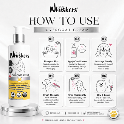 Whiskers Dogs & Cats Conditioner Over Coat Cream -Honey Pumpkin 450 ML