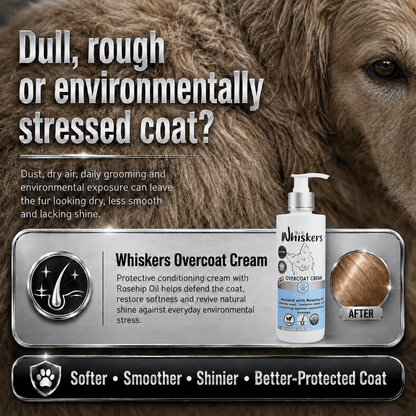 Whiskers Dogs & Cats Conditioner Over Coat Cream - Comfort 450 ML