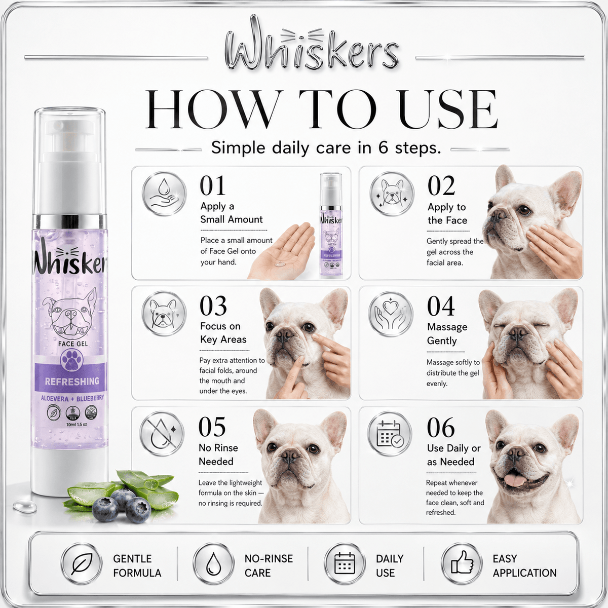 Whiskers Face Gel – Blueberry for Dogs & Cats – product image 3
