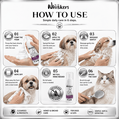 Whiskers Foam Shampoo – Cherry + Cranberry for Dogs & Cats – product image 3