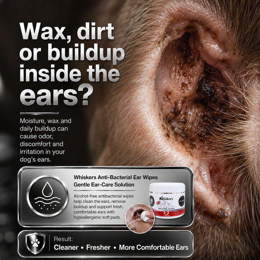 Whiskers Anti-Bacterial Ear Wipes for Dogs & Cats – product image 2
