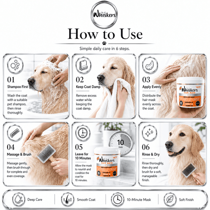 Whiskers Pet Hair Mask – Mango Panna Cotta for Dogs & Cats – product image 3