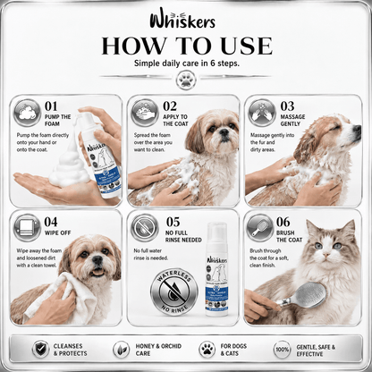 Whiskers Foam Shampoo – Baby Powder for Dogs & Cats – product image 3