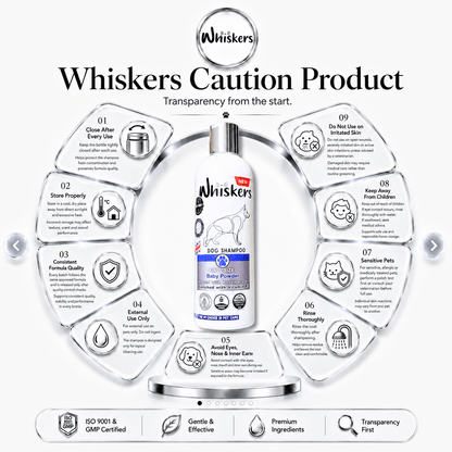 Whiskers King Size Pet Shampoo – Baby Powder  for Dogs & Cats