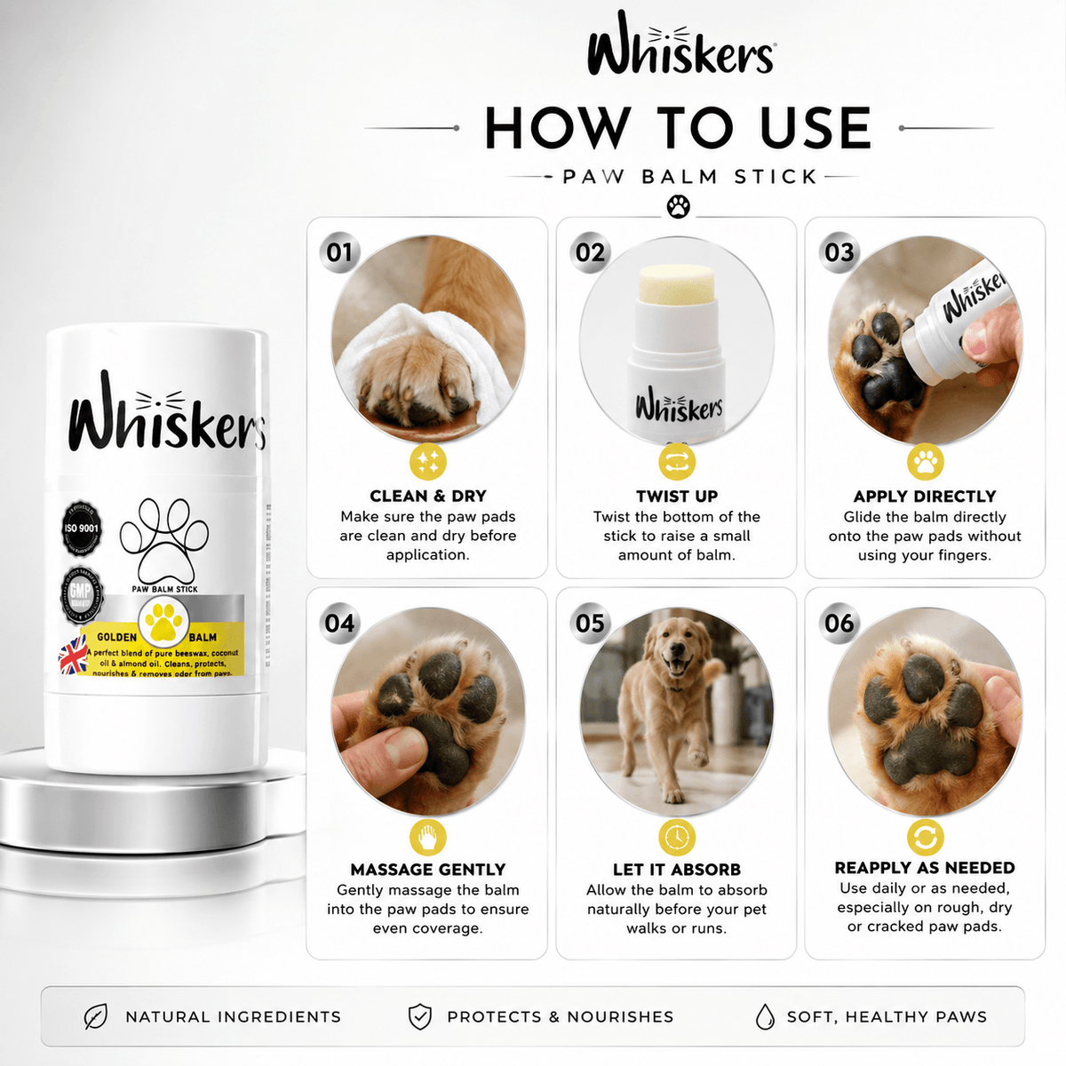Whiskers Paw Balm Honey for Dogs & Cats – product image 3