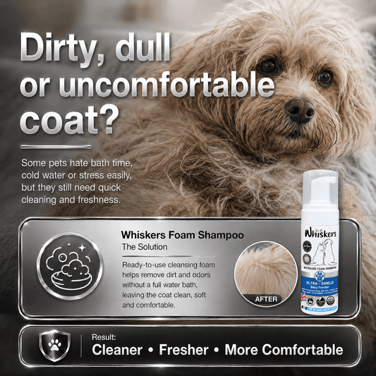Whiskers Foam Shampoo – Baby Powder for Dogs & Cats – product image 2