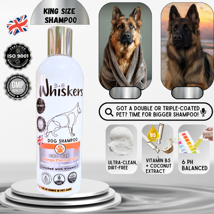 Whiskers King Size Dog Shampoo/ Mango Panna Cota