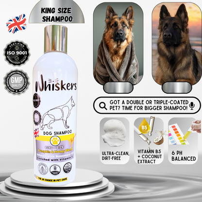 Whiskers King Size Dog Shampoo - Pumpkin & Honey Blend
