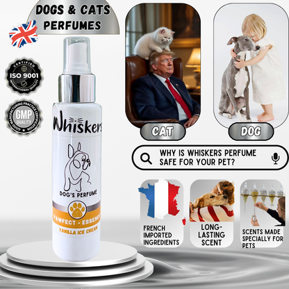 Whiskers Pet Perfume –Vanilla Ice Cream for Dogs & Cats